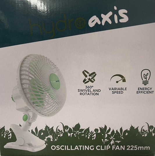 Hydroaxis 22.5cm Clip fan